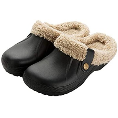 Epsion Women's Fleece Lined Sandal Comfort Slip on Slippers Non-Slip Garden Sandals Clogs Mules Shoes