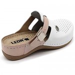 LEON 901 Leather Slip-on Womens Ladies Mule Clogs Slippers Shoes