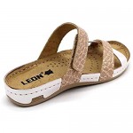 LEON 957 Leather Slip-on Womens Ladies Sandals Mule Clogs Slippers Shoes