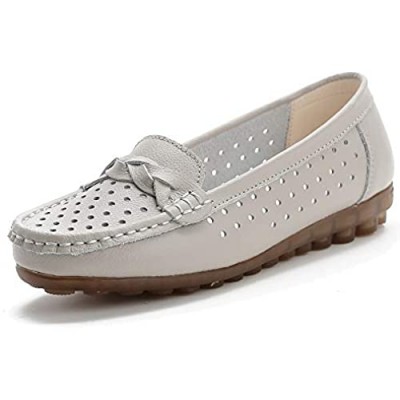 Heinerrs Women's Comfortable Leather Loafers Casual Driving Slip On Flats Fashion Walking Shoes for Women