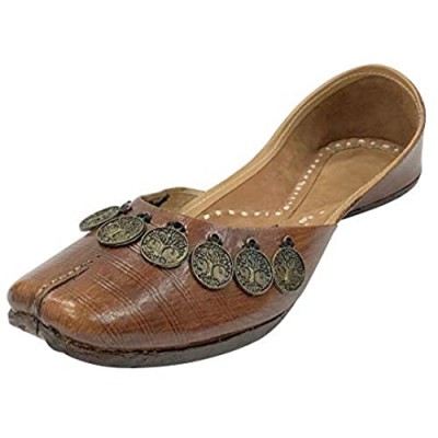 Step n Style Women Pure Leather Designer Pakistani Juti Punjabi Jutti Ethnic Mojari Handmade Shoes