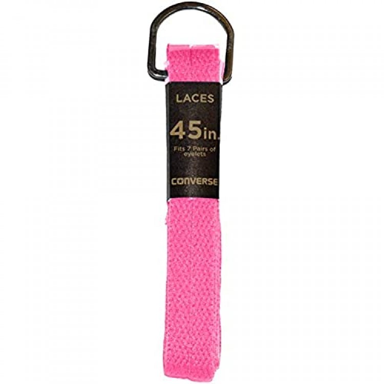 Converse Unisex Replacement Cord Shoe Laces Flat Style Shoelaces (Pink 54)