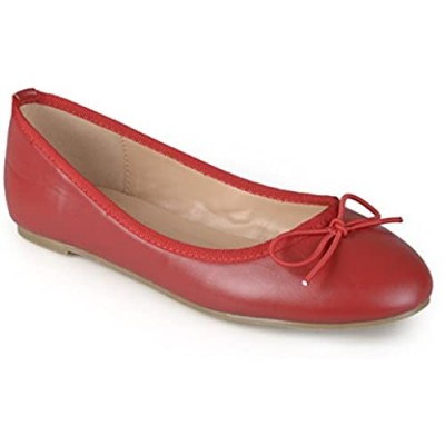 Journee Collection Womens Round Toe Bow Ballet Flats