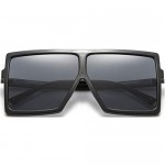 YESPER Oversized Sunglasses for Women Men Flat Top Square Frame Shades Sunglasses