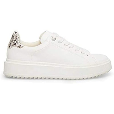 Steve Madden Women's Catcher Sneaker White Multi 9.5