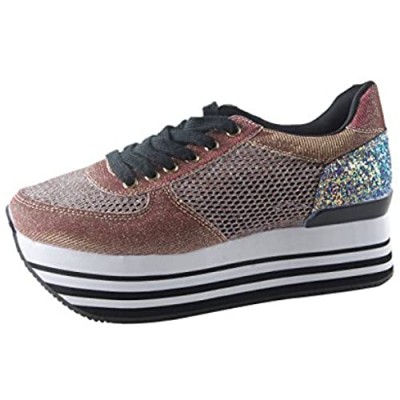 ROXY ROSE Women Comfortable Platform Sneakers Breathable Mesh Casual Walking Shoes