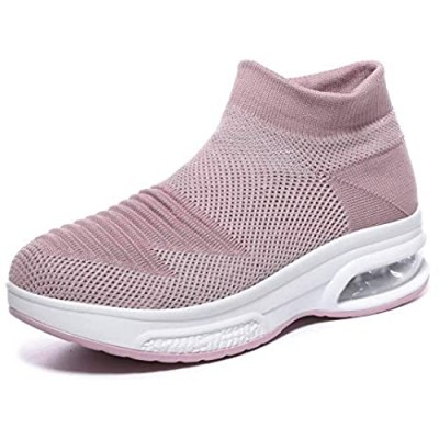 Women's Slip-on Walking Shoes - Air Cushion Mesh Casual Work Nursing Shoes Easy Fashion Sneakers Tennis Shoes