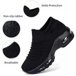 Women's Walking Shoes Sock Sneakers- Mesh Slip On Air Cushion Nursing Shoes Platform Loafers Breathable Lightweight Comfortable Spinning Ballroom Shoes