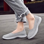 Zuwoigo Women's Lightweight Walking Shoes Breathable Casual Flats Slip On Mesh Sneakers