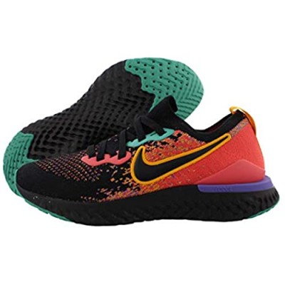 Nike Women's Epic React Flyknit 2 Running Shoes (Black/Yellow/Purple Numeric_6_Point_5)