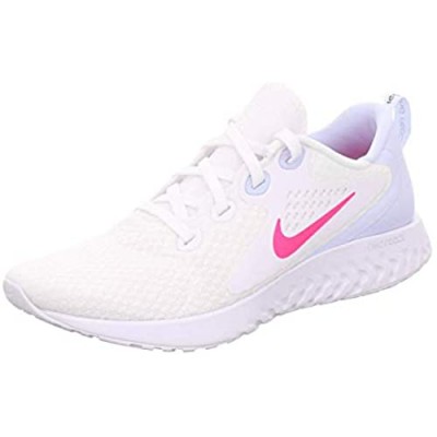 Nike Women's Legend React Running Shoes (White/Hyper Pink/Half Blue)(10 (B) US)