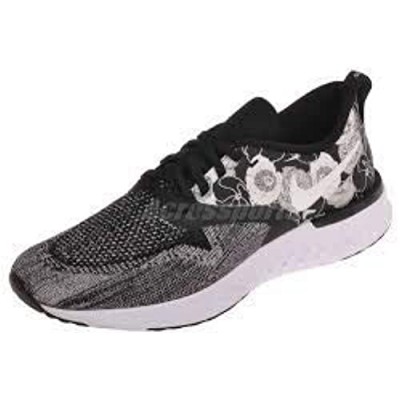 Nike Women's Odyssey React Flyknit 2 Running Shoe (Black/White-Floral