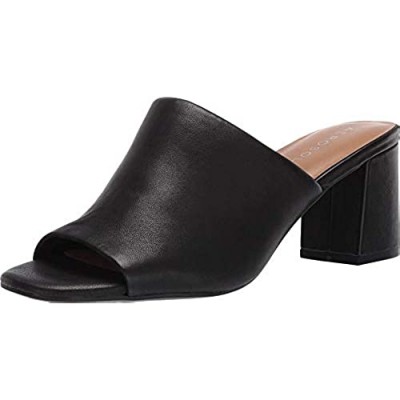 Aerosoles Women's Erie Heeled Sandal Black Leather Medium