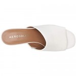 Aerosoles Women's Erie Heeled Sandal White Leather Medium