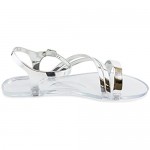 Link Womens Open Toe Jelly Ankle Strap Buckle Sandals (Adults)
