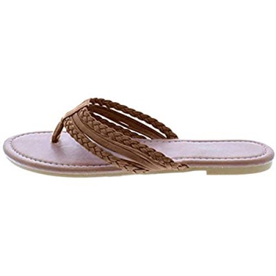 26 Accessories Flip Flops For Women Womens Flats Braided Flat Sandals for Summer Size 6-11