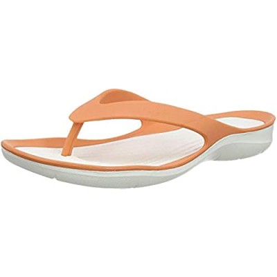 Crocs Women's Swiftwater Flip Flops Orange (Grapefruit/White 82q)