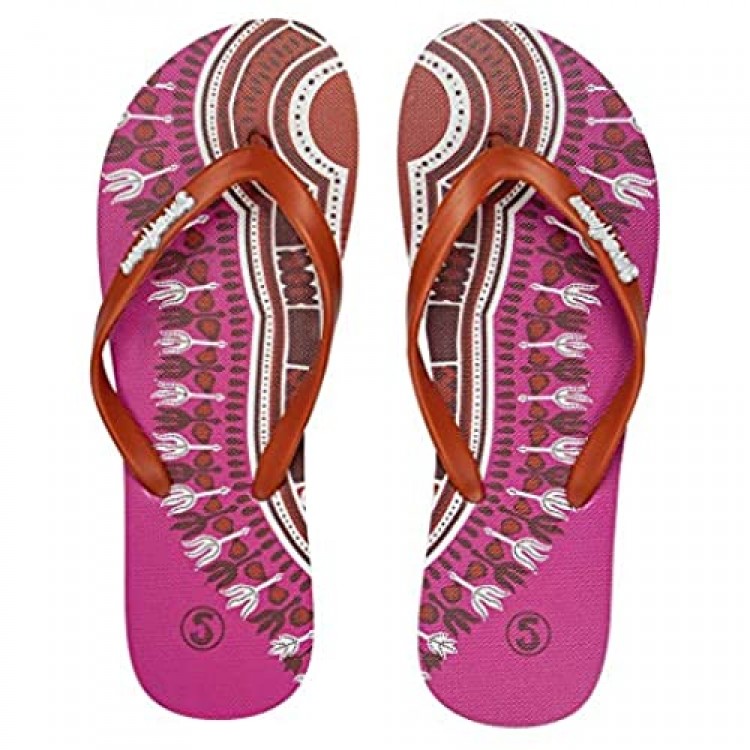 Slips Africa Womens Casual Flip-Flops | Comfortable Beach Slippers Pink