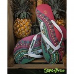 SlipsAfrica Mens Casual Flip-Flops | Comfortable Beach Slippers (Red White)