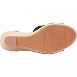 Cambridge Select Women's Open Toe Ankle Strap Lasercut Perforated Espadrille Chunky Platform Wedge Sandal