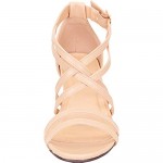 Cambridge Select Women's Open Toe Strappy Crisscross Lattice Wedge Sandal