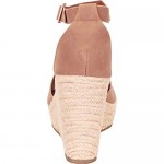 Cambridge Select Women's Open Toe T-Strap Chunky Espadrille Platform Wedge Sandal