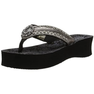 Roper Women's Conchos and Crystals Wedge Sandal