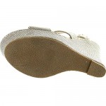 V-Luxury Womens 40-KENDRA1 Open Toe High Heel Wedge Platform Sandal Shoes