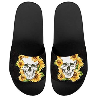 Aoopistc Hawaiian Style Slide Sandals for Women Non-slip Indoor Home Shower Shoes Slippers Lightweight Slip-on Slides