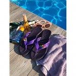 Dune-Ast Women's Beach Summer EVA Flip-Flops – Pool Slides Rubber Sandals - Comfortable PVC Slides Soft Cushion Footbed V-Strap - Lightweight Orthopedic – Non Slip Water Resistant