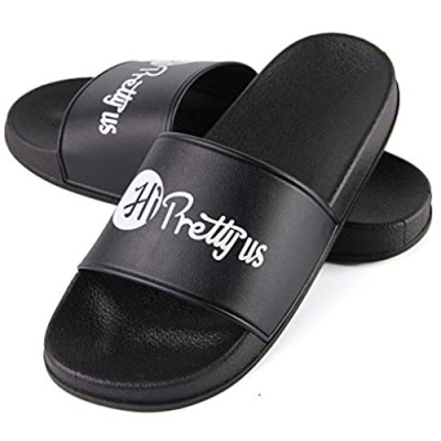 HIPRETTYUS Shower Slide Sandal for Women and Men Unisex Open-Toe House Indoor Slippers Bathroom Beach and Pool Shoes Non Slip and Quick Drying