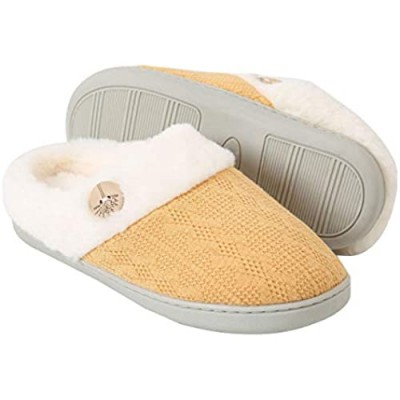 Kitulandy Women's Slippers Memory Foam Fuzzy House Slippers Indoor Outdoor Home Shoes