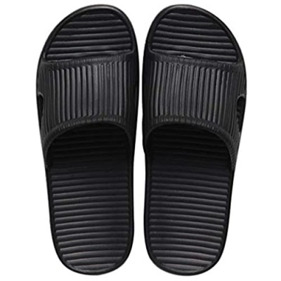 Seguritat Unisex Slip On Slippers for Women/Men Non-slip Light Weight Flat Slide Sandals Shower Sandals House Soft Flip Flop Shoes for Indoor Home Garden Bathroom Poolside