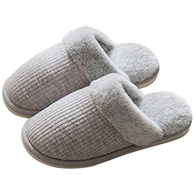 yeyoxin House Slippers for Women Unisex Anti-Slip House Shoes Comfortable Cotton Slippers Home Bedroom Shoes for Indoor & Outdoor